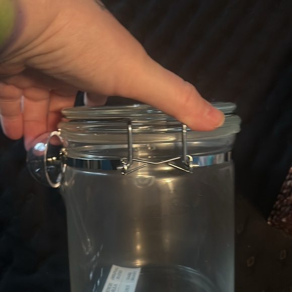 Dunkin Donuts Vintage 1996 Glass Coffee Bean Canister With Scoop! Holds 1 lb - Picture 6 of 15